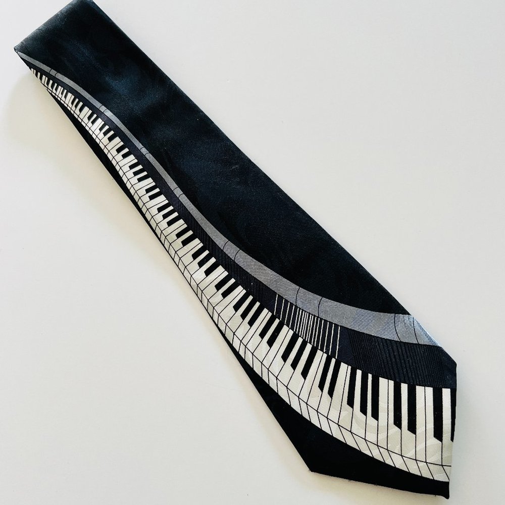 VINTAGE Novelty Tie Steven Harris "Piano" Themed EUC - Picture 3 of 3
